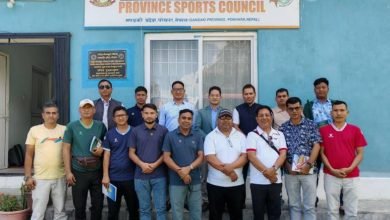 Photo of बागमती प्रदेश खेलकुद परिषद्को टोली पोखरामा, गण्डकीसँग अनुभव आदान–प्रदान