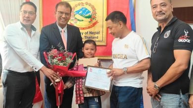 Photo of तेक्वान्दो खेलाडी वैभवीलाई राजदुतको सम्मान