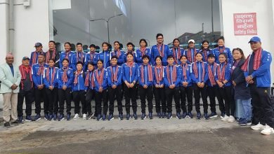 Photo of नेपाली राष्ट्रिय यू-२० महिला टोली आज स्वदेश फिर्ता