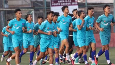 Photo of नेपाल र बंगलादेशबीचको मैत्रीपूर्ण फुटबल खेल हुदै