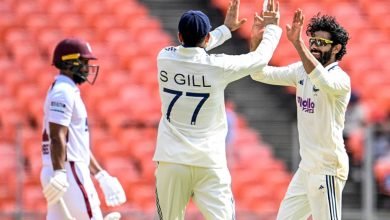 Photo of वेस्ट इन्डिजविरुद्ध भारत इनिंग र १४० रनले विजयी