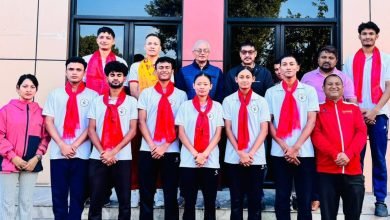 Photo of विश्व तेक्वान्दो च्याम्पियनसिपका लागि नेपाली टोलीलाई बिदाइ