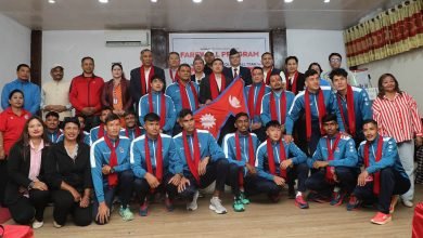 Photo of काभा मेन्स नेसन्स कपमा सहभागी हुने नेपाली भलिबल टोलीको बिदाई