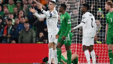 Photo of पोर्चुगलआयरल्याण्डसँग पराजित, रोनाल्डोले पाए रातो कार्ड