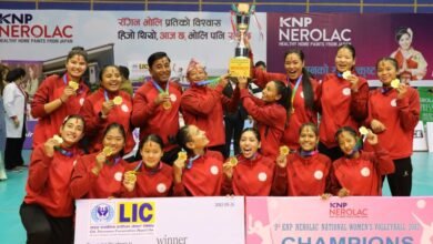 Photo of राष्ट्रिय महिला भलिबल : न्यु डायमन्ड दोश्रोपटक च्याम्पियन
