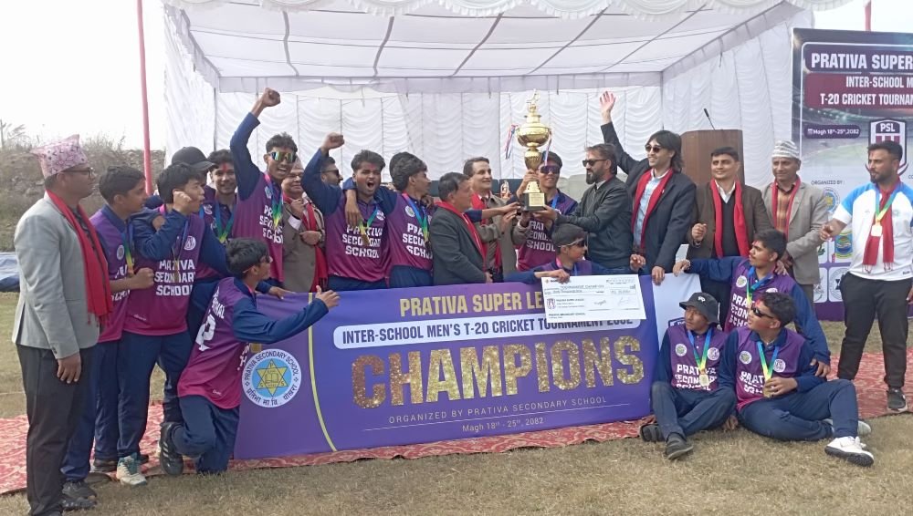 Photo of प्रतिभा माविको क्रिकेटमा दबदबा : मदरल्याण्डलाई ५८ रनले हराउँदै ‘प्रतिभा सुपर लिग’को च्याम्पियन