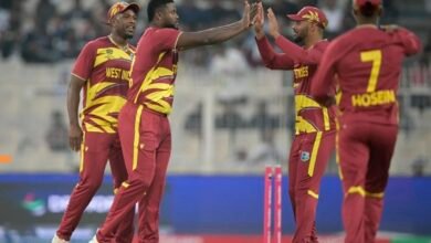 Photo of स्कटल्याण्डविरुद्ध शेफर्डको ह्याट्रिक, वेस्ट इण्डिज ३५ रनले विजयी