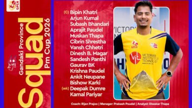 Photo of बिपिन खत्रीको कप्तानीमा गण्डकीको पीएम कप टोलीको घोषणा